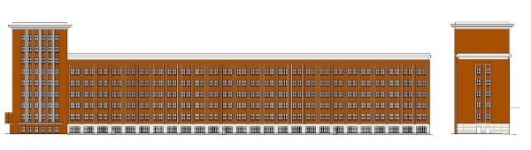 Funkhaus Nalepastraße, Nordansicht Bauteil A, Berlin-Oberschöneweide, 2015, Sollich Architekten 
 Sollich Architekten