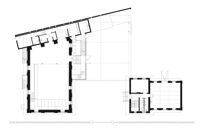 Plan 3 zu: JFZ. Jugend-, Kultur- und Freizeitzentrum - Umbau und Erweiterung der ehemaligen Schultheiss-Brauerei, Neuruppin, 1993-2003, Architekt: Jo Sollich