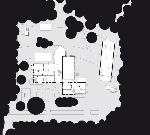 Plan 1 zu: KAW. Kasino am Weinberg - denkmalgerechte Sanierung und Umbau eines ehemaligen Offizierskasinos (Architekt: Robert Kisch, Baujahr: 1936) zu einem Ateliergebäude sowie Entwurf für einen Neubau eines weiteren Ateliergebäudes und einer Turmskulptur, Neuruppin, 2006-2010, Architekt: Jo Sollich