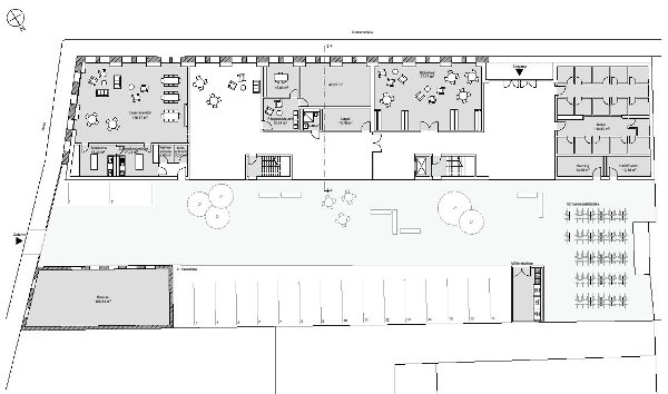 Grundriss EG Entwurf betreutes Wohnen Luckenwalde, Sollich Architekten 
 Sollich Architekten