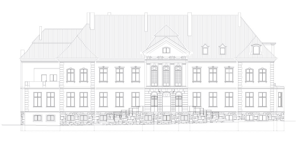 Plan 1 zu: ROS. Sanierung Gutshaus Rosengarten - denkmalgerechte Sanierung und Umbau des ehemaligen Gutshauses zu einem Ateliergebäude, Frankfurt/O., 2008-2009, Architekt: Jo Sollich