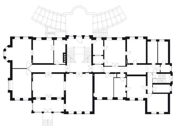 Plan 3 zu: ROS. Sanierung Gutshaus Rosengarten - denkmalgerechte Sanierung und Umbau des ehemaligen Gutshauses zu einem Ateliergebäude, Frankfurt/O., 2008-2009, Architekt: Jo Sollich
