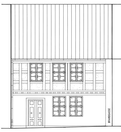 Plan 2 zu: SSN. Sanierung eines Fachwerkhauses in der Seestraße - denkmalgerechte Sanierung eines Hauses aus der Zeit vor dem Stadtbrand, Neuruppin, 1997-1999, Architekt: Jo Sollich 
 Jo Sollich